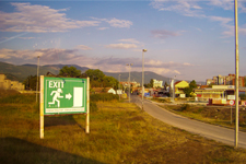 Panneau exit à Belgrade